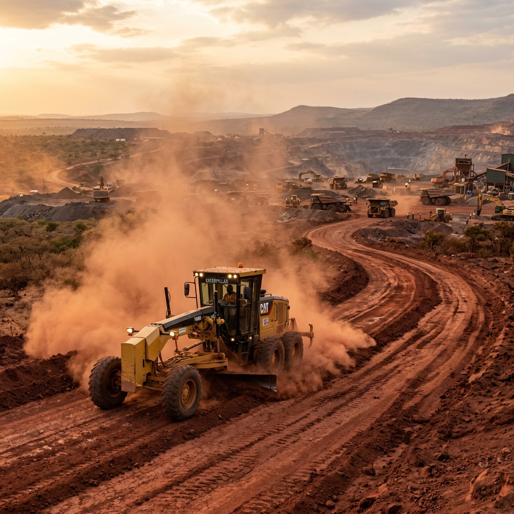 Road building and construction works